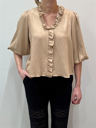 Co'Couture SuedaCC Puff SS Blouse Bone
